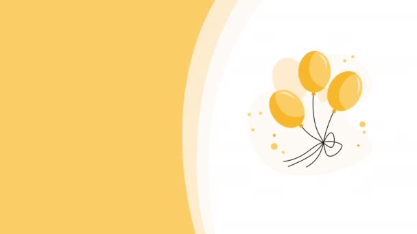 Βίντεο Του Σχεδιασμού Μπαλόνια Φεστιβάλ Κινουμένων Σχεδίων Έννοια Των Μπαλονιών — Αρχείο Βίντεο