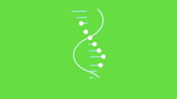 4K视频的抽象Dna绿色背景 遗传学的概念 — 图库视频影像