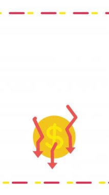 4k video of cartoon coin on white background. Concept of money.