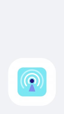 Beyaz arka planda çizgi film ikonunun 4k dikey videosu. Kilit kavramı