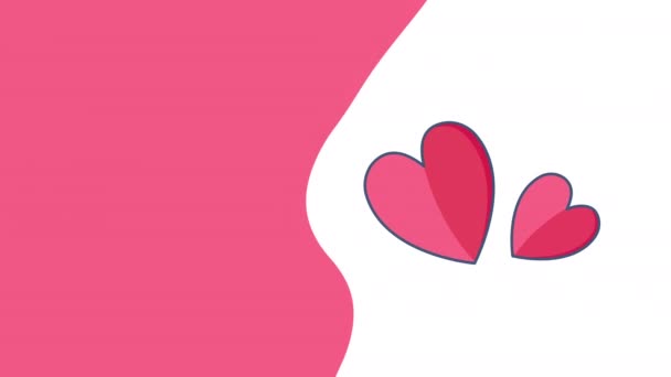 Video Pink Broken Heart White Background Arrow Concept Heart — Video Stock