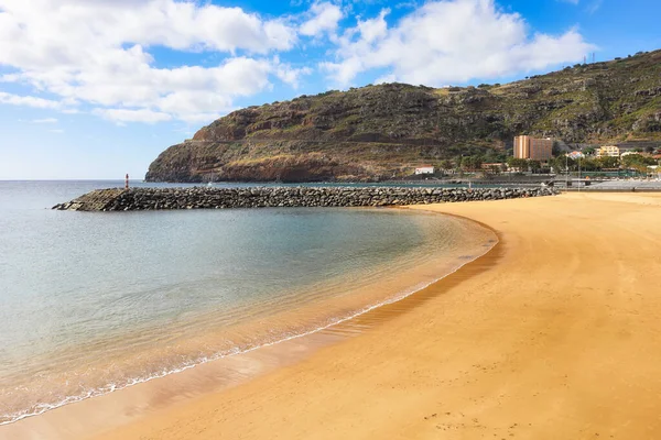 Playa Machico Madeira Portugal Nadie —  Fotos de Stock