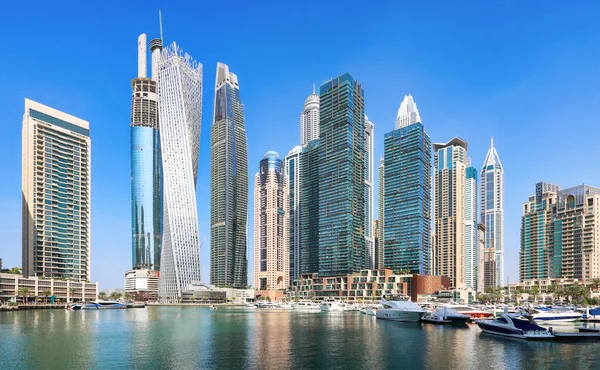 Dubai Marina Promenade Uae Highrise Residential Buildings Business Skyscrapers — 스톡 사진