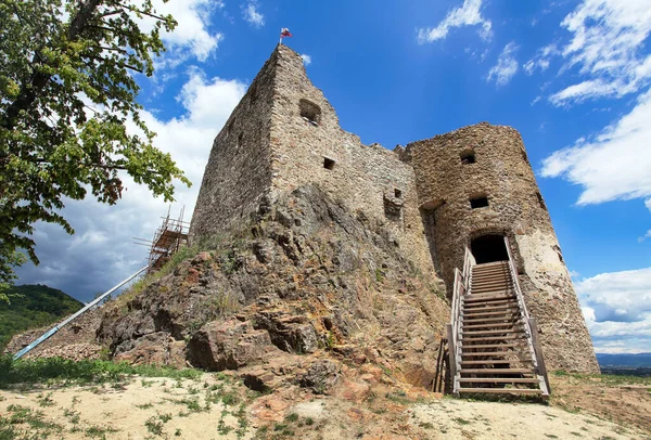 Ruin Castle Reviste River Hron Slovakia — Foto Stock