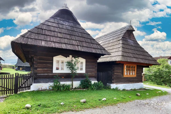 Old Houses Village Podbiel Orava Slovakia — Zdjęcie stockowe