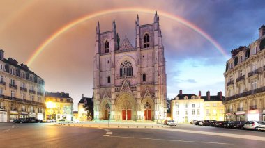 Gece Nantes Katedrali, Fransa
