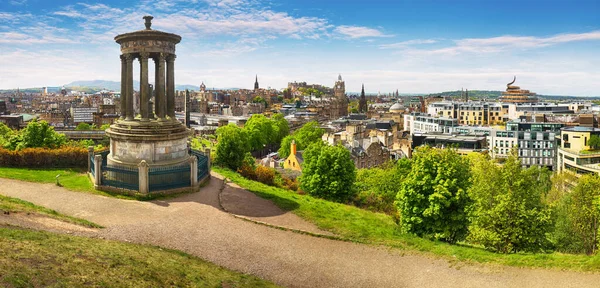 Szkocja Panorama Edynburga Zamkiem Calton Hill Wielka Brytania — Zdjęcie stockowe