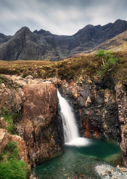 Scotland Fairy Pools Waterfall Sunirse Isle Skye —  Fotos de Stock
