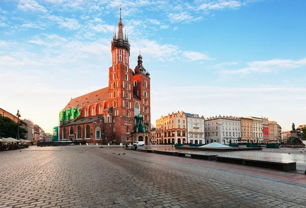 stock image St. Mary's Church in Krakow in a summer day, Poland 