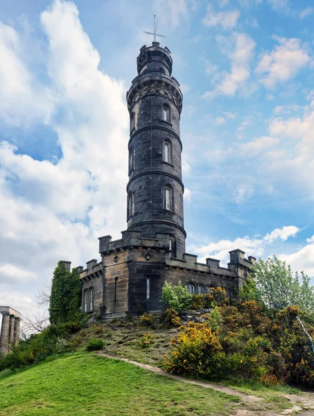 Edinburgh Nelson Monument Calton Hill Scotland — Stockfoto
