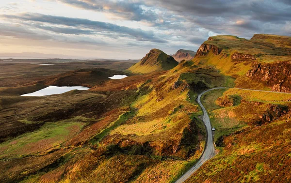 Skotská Krajina Mountain Panorama Ostrově Skye Skotsko Velká Británie — Stock fotografie