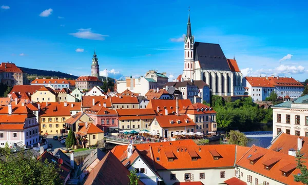 Cesky Krumlov Cidade Com Castelo Cidade Velha República Checa — Fotografia de Stock