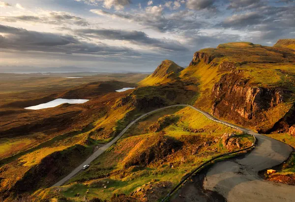 Quiraing Pass Skye Island Schottland Herbst Farben Landschaft — Stockfoto