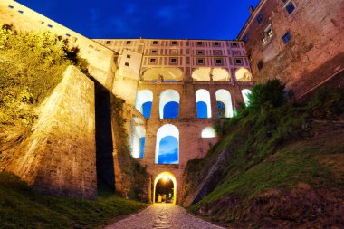 Çek Cumhuriyeti - Vltava nehri kıyısında eski Cesky Krumlov kasabası