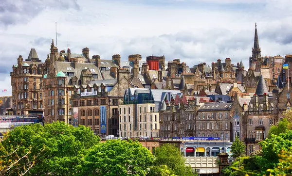 Старе Місто Единбурга Шотландія Великобританія Стокове Зображення