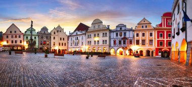 Çek Cumhuriyeti Cesky Krumlov Meydanı Panoraması