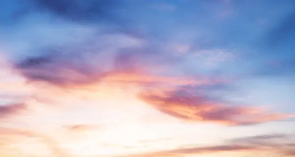 Розовый Голубое Небо Закате Облаками Лицензионные Стоковые Фото