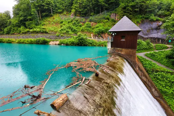 stock image Turquoise water  Klammsee the Sigmund Thun gorge near Kaprun