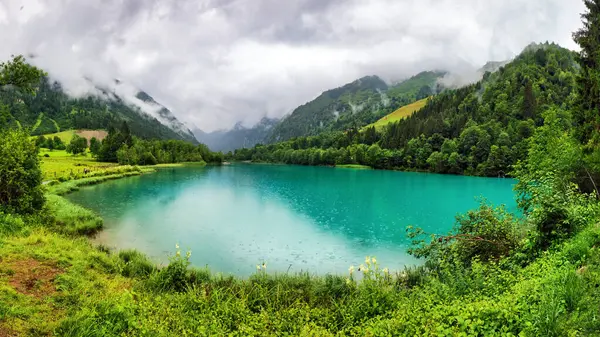 stock image Turquoise water dreams lake after the gorge, Austria