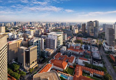 Singapur şehir panoraması, şehir manzarası