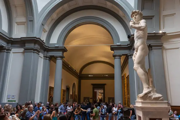 Florence Italy 2023 Masterpiece David Italian Sculpture Accademia Gallery People Royalty Free Stock Images