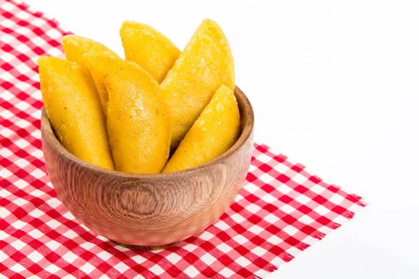 Colombian Empanada White Background Traditional Colombian Food — Stock Photo, Image