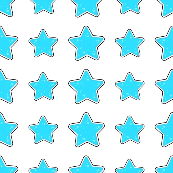 Söpö Lapsellinen Vektori Kuvio Sininen Tähteä — vektorikuva