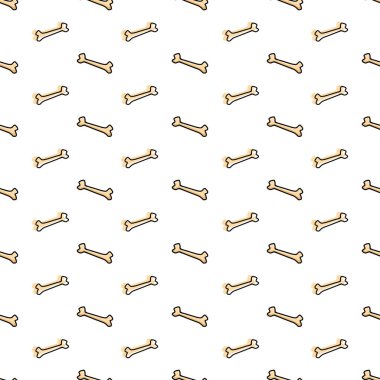 Sarı iskelet kemikleriyle şenlikli desen