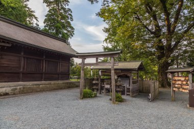 Aso Tapınağı, Aso 'da bir Shinto Tapınağı, Kumamoto, Japonya.