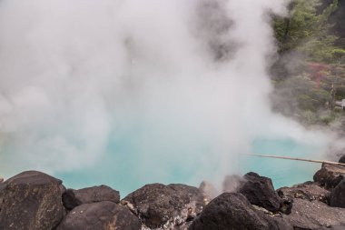 umi jigoku kaplıcası Beppu, Kyushu, Japonya 'da