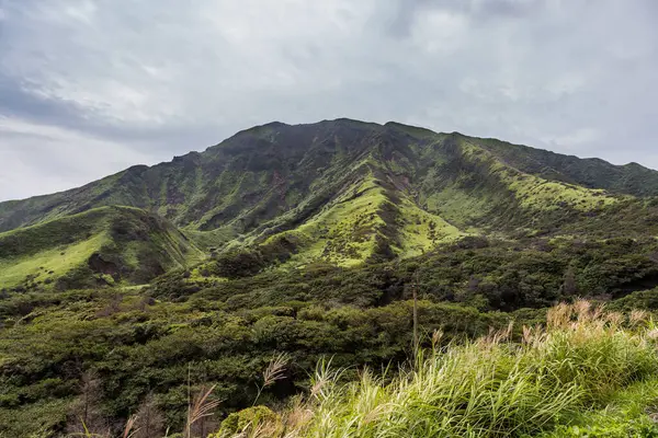 Пейзаж Горы Асо Действующий Вулкан Кумамото Япония — стоковое фото