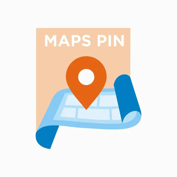Mapa Pin Imagem Vetor Estoque Ilustração —  Vetores de Stock