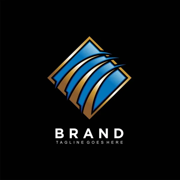 Diseño Abstracto Del Logotipo Para Empresa Comercial Aislado Sobre Fondo — Vector de stock