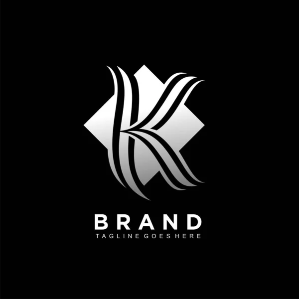 Logotipo Inicial Simple Con Diseño Color Gris Para Empresa — Vector de stock