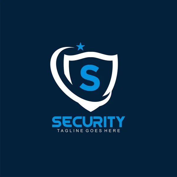 Veiligheid Logo Ontwerp Met Eenvoudig Schoon Ontwerp — Stockvector