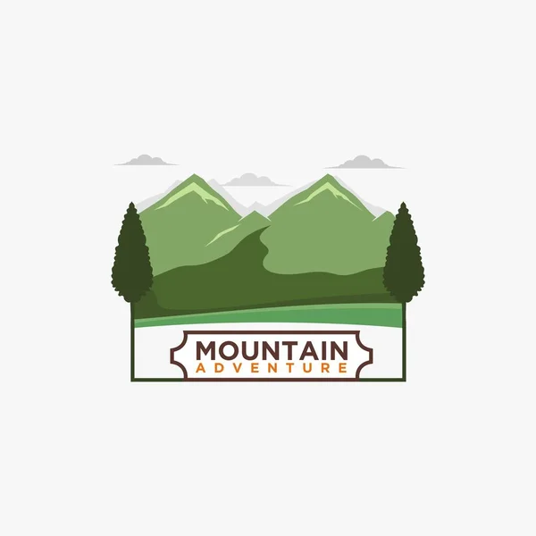 Mountain Vector Design Background Illustration — Vetor de Stock