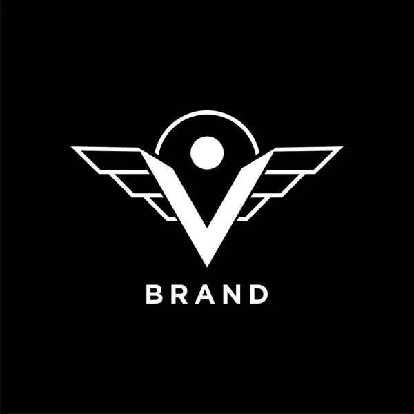 Letter Initial Logo Wing Concept Design Brand — 스톡 벡터