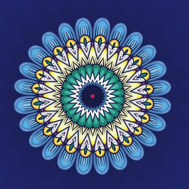 Mandala simple ornamental flower design concept 