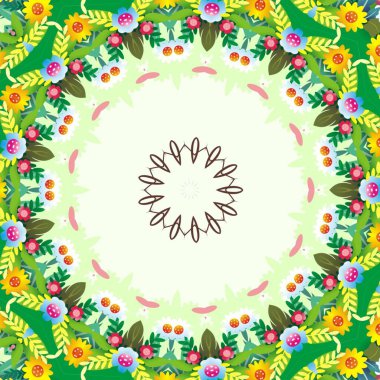Element tasarımı için mandala soyut süs çiçeği konsepti