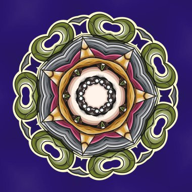 Öge tasarımı için mandala soyut dekoratif tasarım kavramı