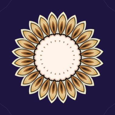 Element tasarımı için mandala soyut basit çiçek kavramı