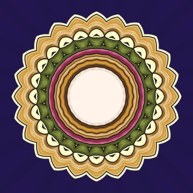 Element tasarımı için mandala soyut basit çiçek kavramı