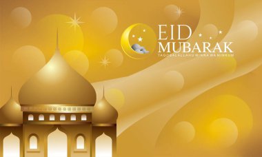 Ramadan background design template with gold color concept