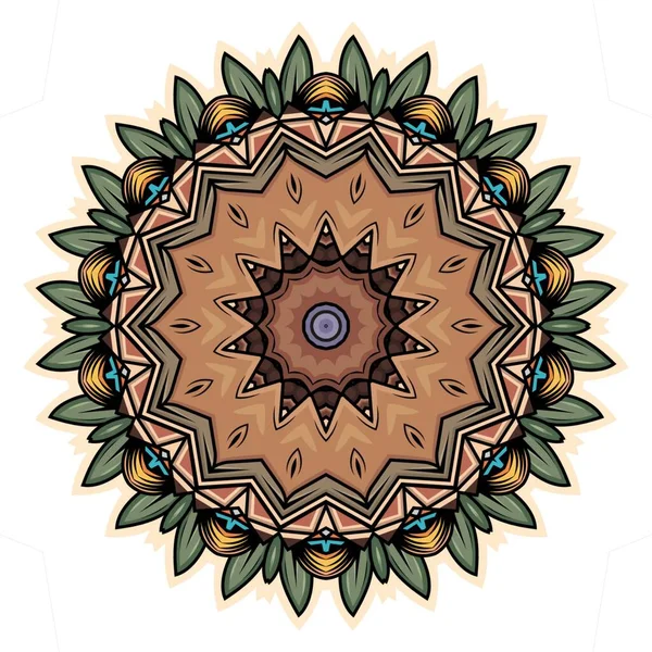 Мандала Цветок Украшенный Концепция Дизайна Элемента — стоковое фото