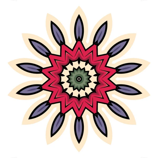 Mandala Έννοια Σχεδιασμού Λουλουδιών Για Σχεδιασμό Στοιχείο — Φωτογραφία Αρχείου