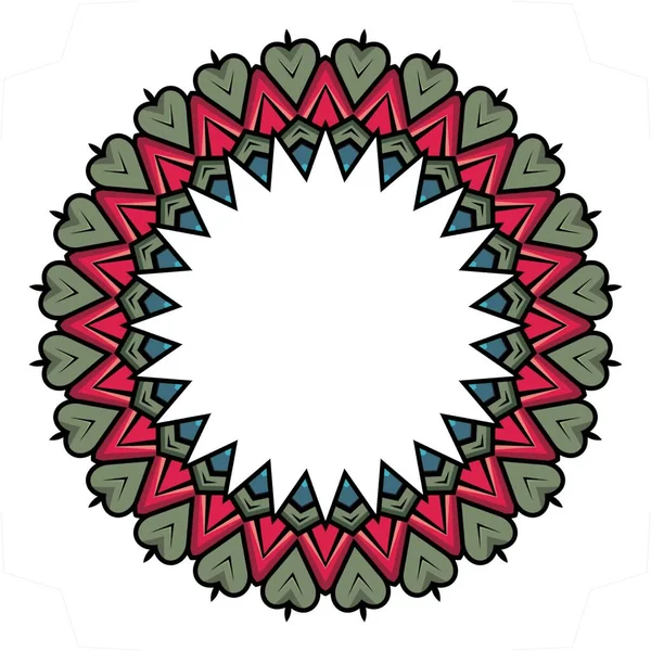 Mandala Abstract Ornament Design Element Decorative Design Textile Fabric Frame — Stok fotoğraf