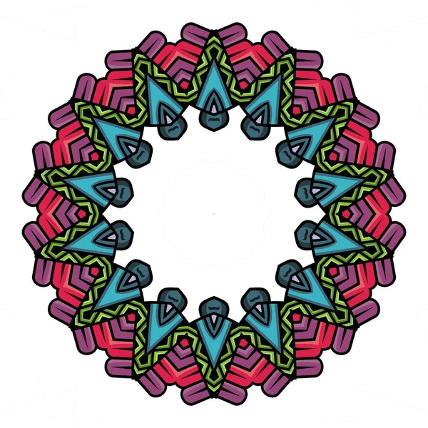 Mandala Abstract Ornament Design Element Decorative Design Textile Fabric Frame — 스톡 사진