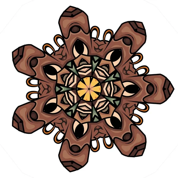Diseño Ornamento Abstracto Mandala Elemento Diseño Decorativo Para Textil Tela —  Fotos de Stock