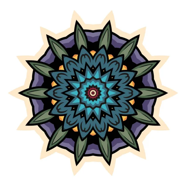 Mandala Abstract Ornament Design Element Decorative Design Textile Fabric Frame — Stock Fotó