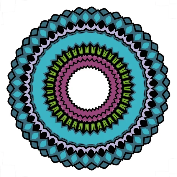 Mandala Abstract Ornament Design Element Decorative Design Textile Fabric Frame — Stockfoto